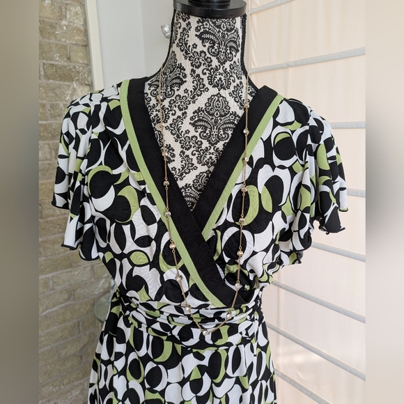 Pretty, Multi Print,Flutter Sleeve Dress - Picture 9 of 13